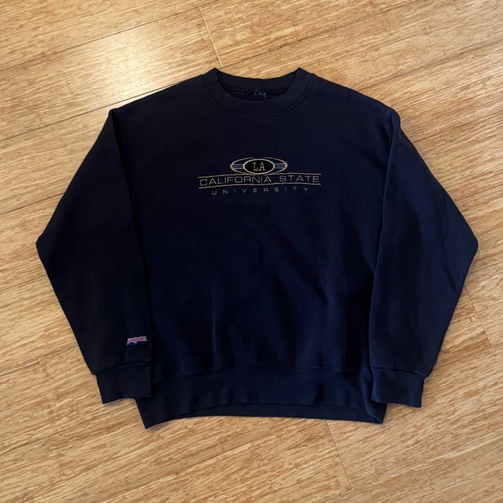 Jansport black Cal State LA embroidered crewneck sweatshirt